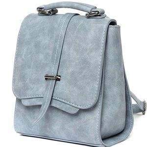 Suede leather back pack